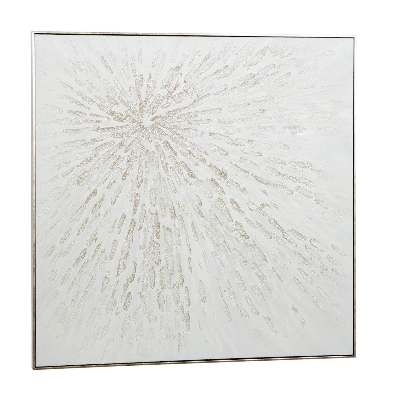 CosmoLiving by Cosmopolitan White Canvas Contemporary Wall Art, 39" x 39" x 2"